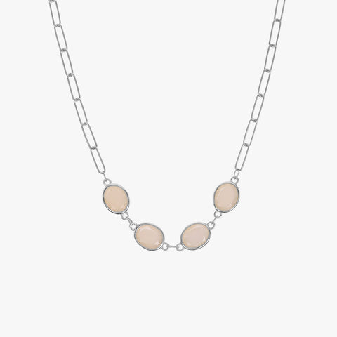 Ela Silver Moonstone Necklace