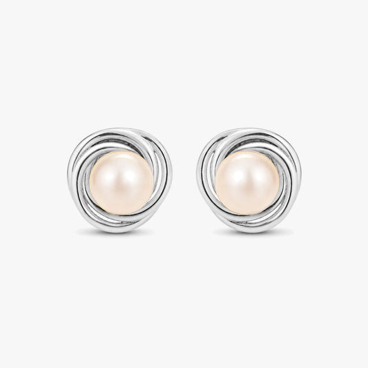 Bryn Silver Pearl Earrings