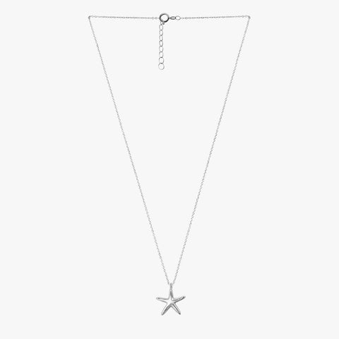 June Silver Star Necklace