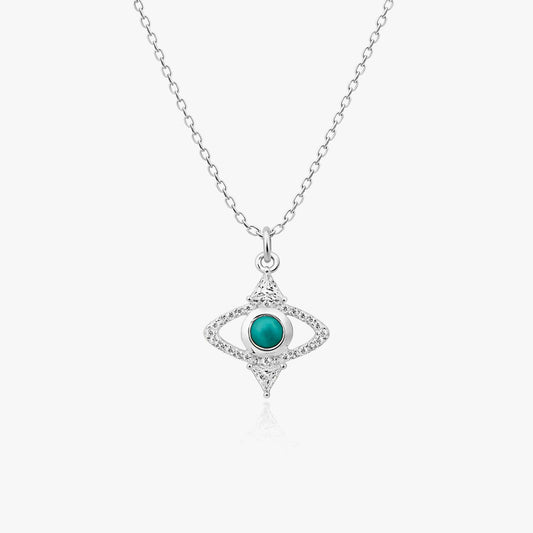 Zoe Silver Eye Necklace