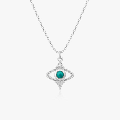 Zoe Silver Eye Necklace