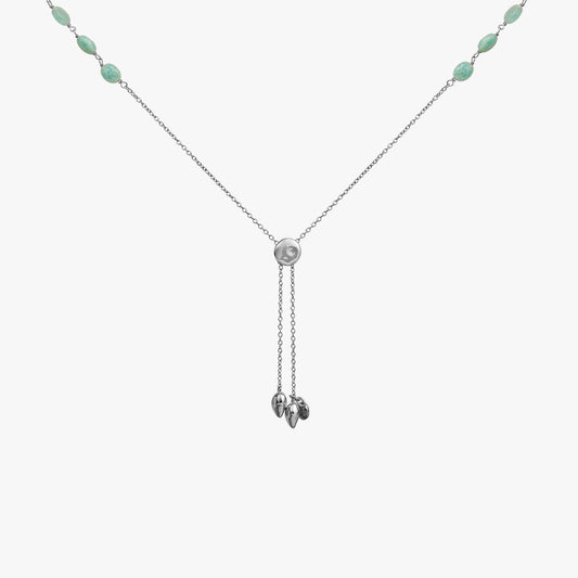 Lia Silver Amazonite Necklace