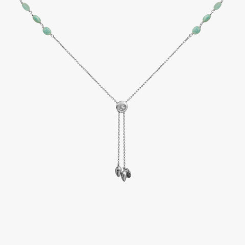 Lia Silver Amazonite Necklace