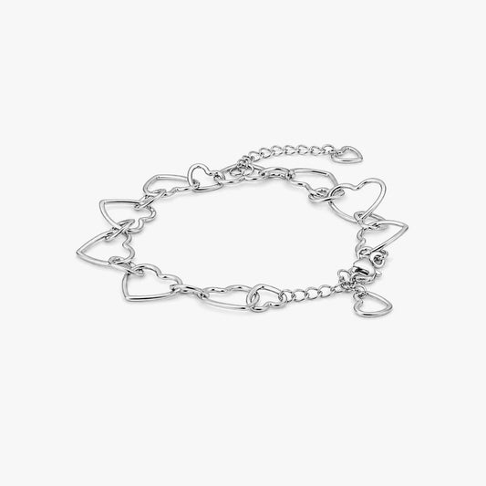 Maria Silver Heart Bracelets