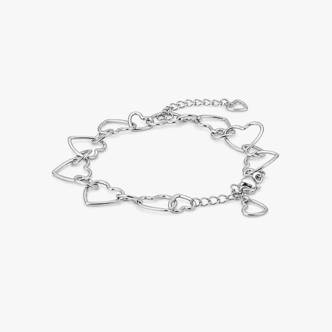 Maria Silver Heart Bracelets