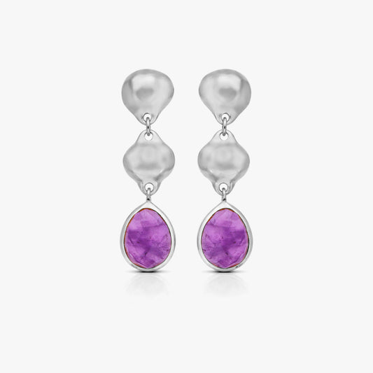 Zia Silver Amethyst Earrings
