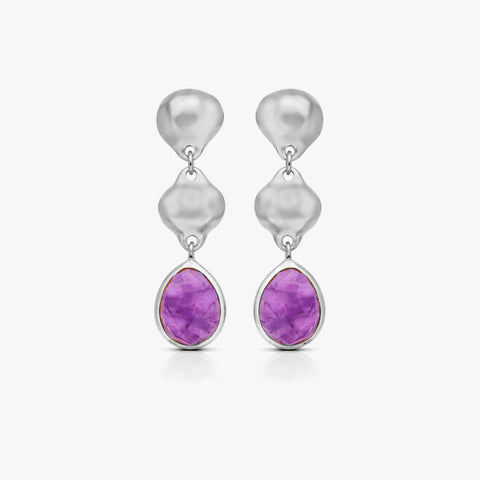Zia Silver Amethyst Earrings