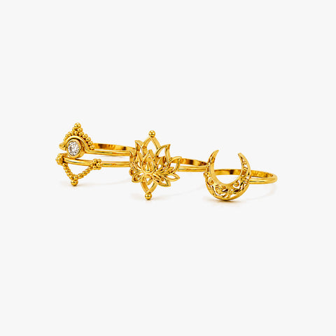 Lily Silver Adjustable Ring Set