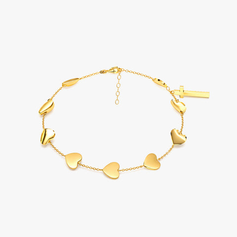 Huni Silver Heart Bracelet