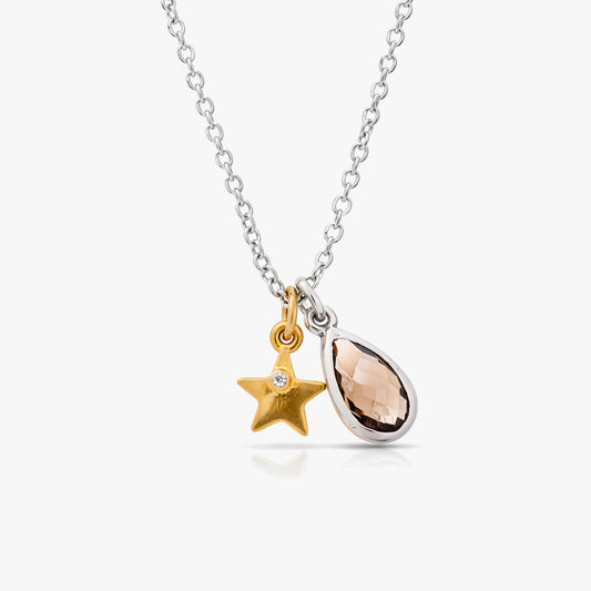 Uma Two Tone Star Leaf Necklace