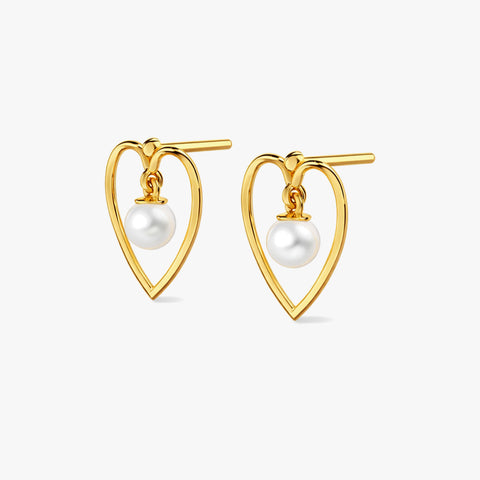 Oana Silver Pearl Earrings