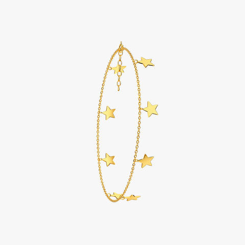 Aela Silver Star Anklet