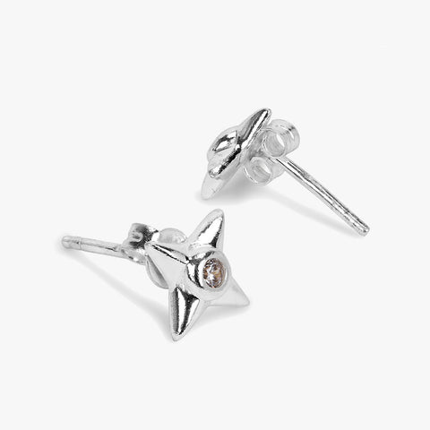 Eda Silver Star Earrings