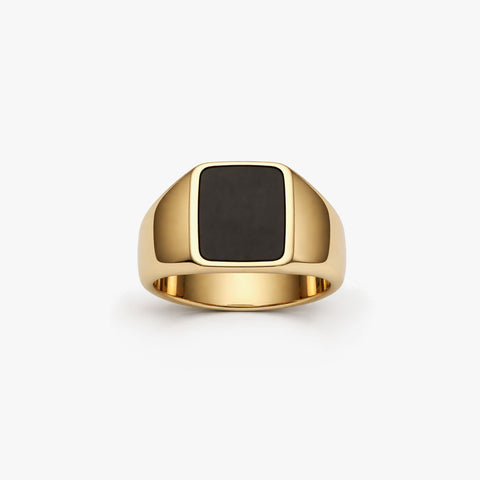Rony Adjustable Silver Enamel Ring