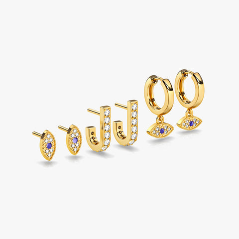 Demi Silver Earrings Set
