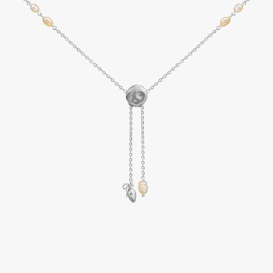 Eva Silver Pearl Necklace
