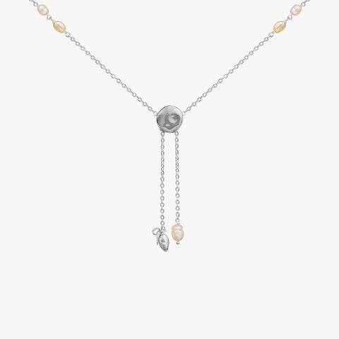 Eva Silver Pearl Necklace