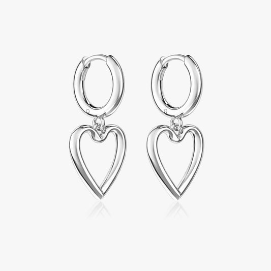 Peri Silver Heart Earrings