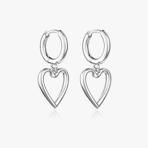 Peri Silver Heart Earrings