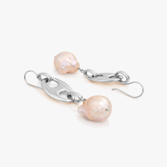 Rina Silver Pearl Earrings