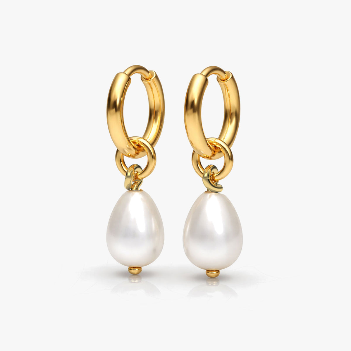 Kate Silver Round Pearl Earrings