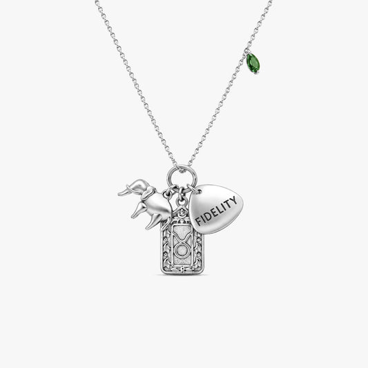 Ziva Silver Taurus Zodiac Necklace