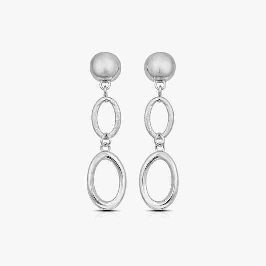 Cara Silver Organic Earrings