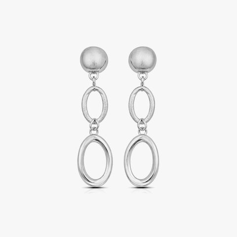 Cara Silver Organic Earrings