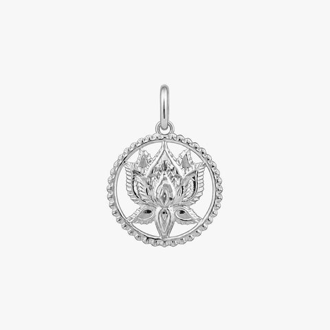 Luna Silver Lotus Pendant