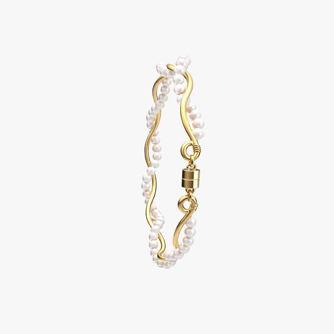 Evelyn Silver Pearl Bracelets