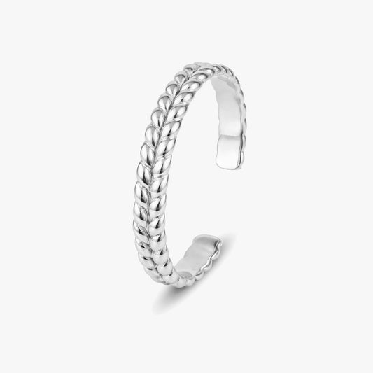 Ria Silver Embossed Cuff Bangle