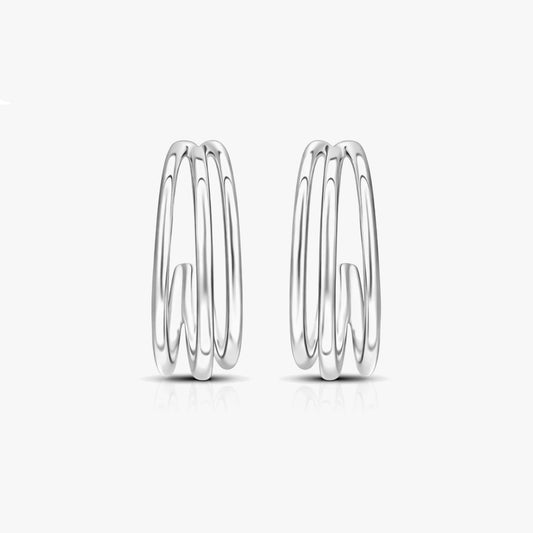 Diya Silver Hoop Earrings