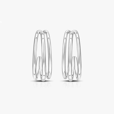 Diya Silver Hoop Earrings