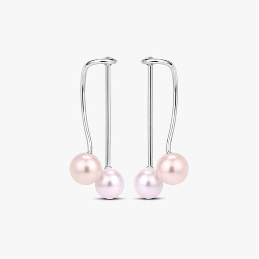 Sia Silver Pearl Earrings