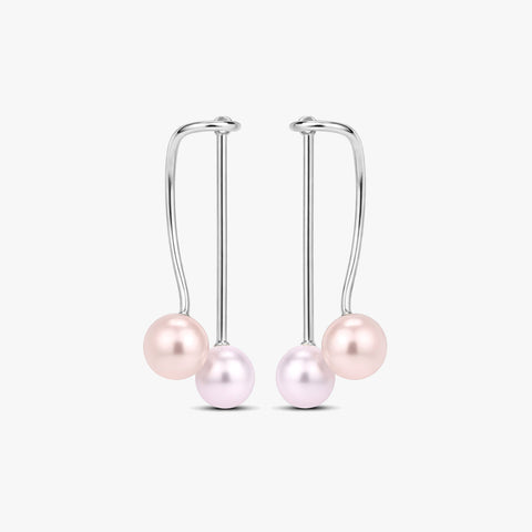 Sia Silver Pearl Earrings