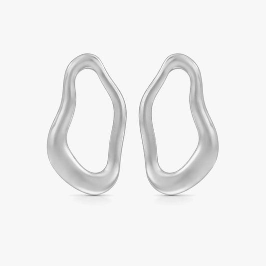 Noa Silver Organic Earrings
