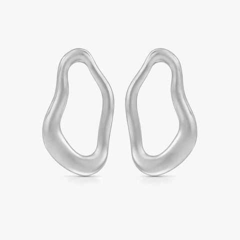 Noa Silver Organic Earrings