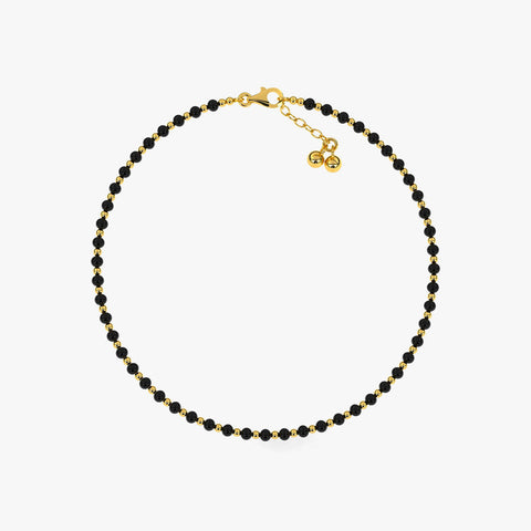 Qavi Silver Beads Anklet