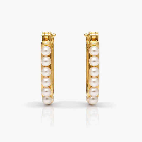 Kate Silver Synthetic Pearl Earrings
