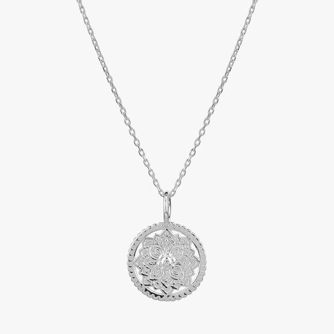 Ella Silver Floral Pendant
