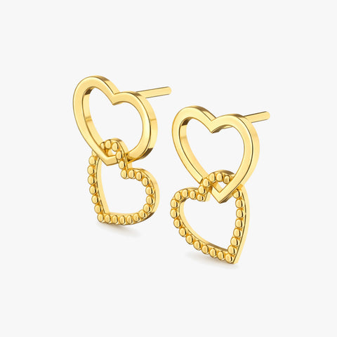 Lira Silver Heart Earrings