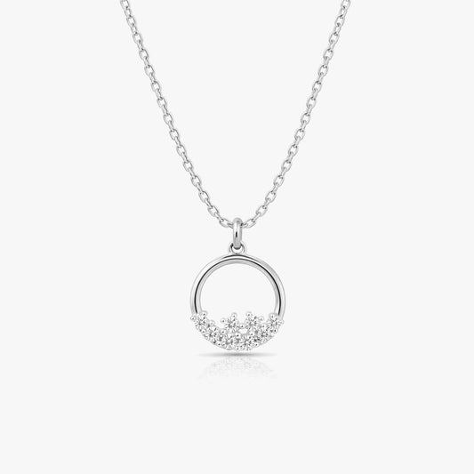 Jia Silver Zirconia Necklace