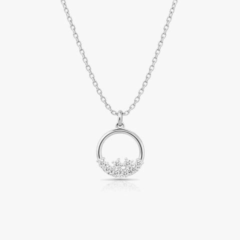Jia Silver Zirconia Necklace
