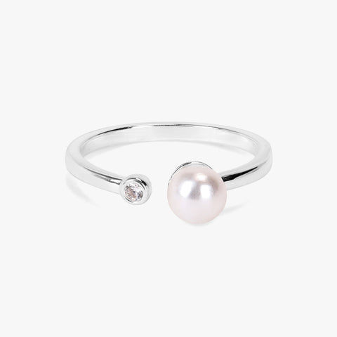 Anna Adjustable Synthetic Pearl Ring