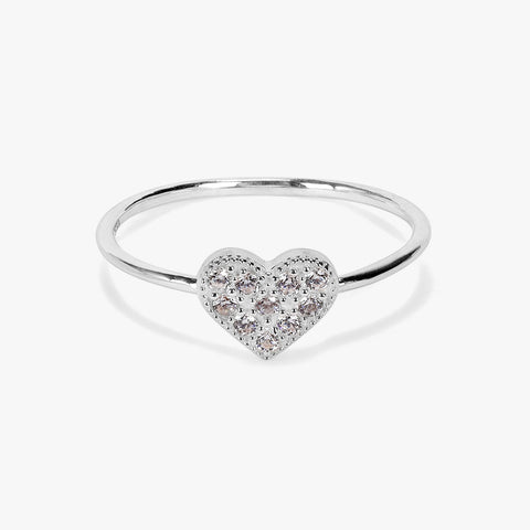 Nora Silver Zirconia Adjustable Ring