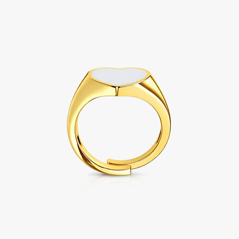 Xena Silver Heart Adjustable Ring