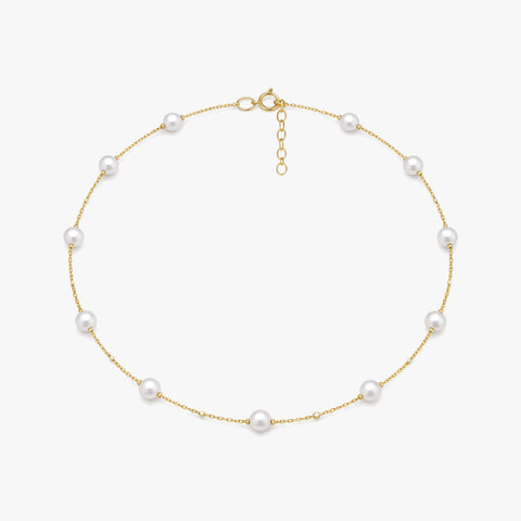 Mavi Silver Pearl Anklet