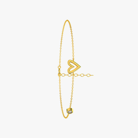 Ciri Silver Heart Zirconia Bracelet