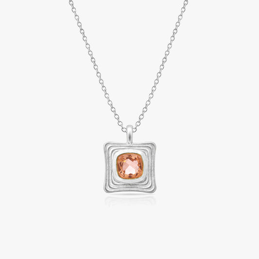 Luna Silver Morganite Necklace