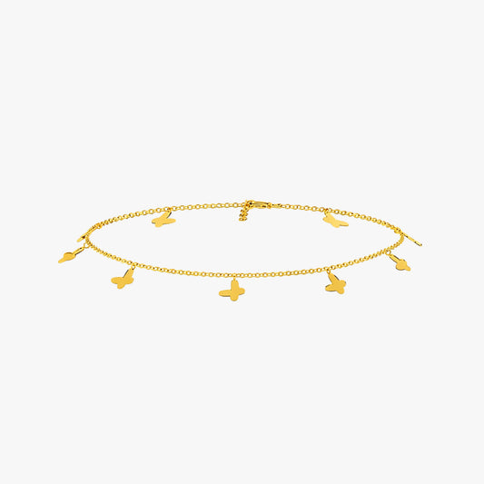 Akoa Silver Butterfly Anklet